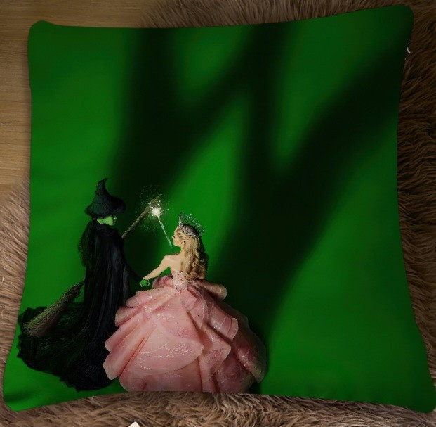 Wicked Movie Elphaba & Glinda Ariana Grande Themed Pillowcase Polyester 40x40cm