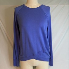 Athleta Serenity Criss Cross Pullover Blue/Purple Sweatshirt Size MEDIUM