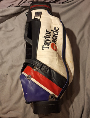 TAYLOR MADE-Golf Clubs Cart Bag 9 x 47-Red White Blue-Good Condition