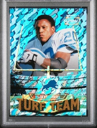 Pinnacle Summit 1996/500 Premium Stock Turf Team #PSTT6 Barry Sanders SP PSA 7 Foto 4 de 4
