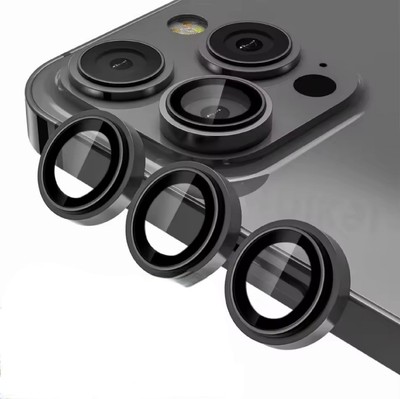 3 Stk Linsenschutz für iPhone 12 13 14 15 16 17 Kamera Schutz Glas Schwarz Neu