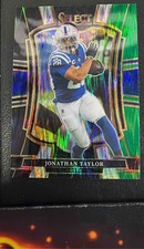 2025 Panini Select Jonathan Taylor #132 Premier lvl Black and Green Prizm Shock