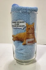 9-Lives~~MORRIS THE CAT~~Promo Drinking Glass 12 oz.~~80s