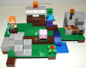 Minecraft Lego #21123 The Iron Golem With Instruction Book, No Box, Complete 