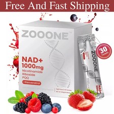ZOOONE NR1000 NAD Drink Mix - Berry Flavor, Energy  Skin Support, 30 Pack