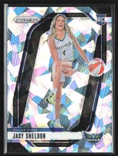 Jacy Sheldon 2024-25 Panini Prizm WNBA Silver Cracked Ice RC B #141 Dallas Wings