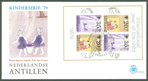 Colonies E80 Netherlands Antilles 1979 FDC Sheet - International Year oh Child