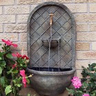 Messina Outdoor Solar Wall Fountain with Battery - Florentine by Sunnydaze