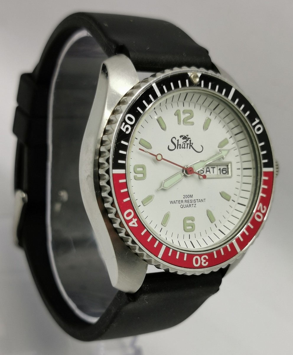 ビンテージ SHARK  WATCHES Vtg 1990s Shark Sport Divers Date Coke Bezel 40mm Quartz Gents