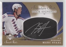 2007 Sweet Shot Signature Shots/Saves Puck Signings Marc Staal #SSP-MS Auto 2b1
