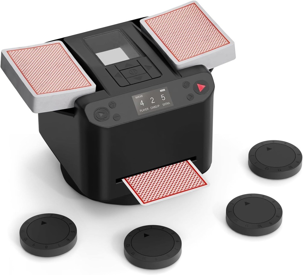 2-in1 Automatic Card Shuffler and Dealer Rotating