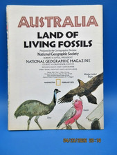Map or Poster of Australia Land of Living Fossils 1979 Vintage
