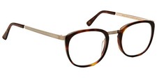 Moscot Brude Burnt Tortoise Round Eyeglass Frames - OR-BRU-O51200226-01