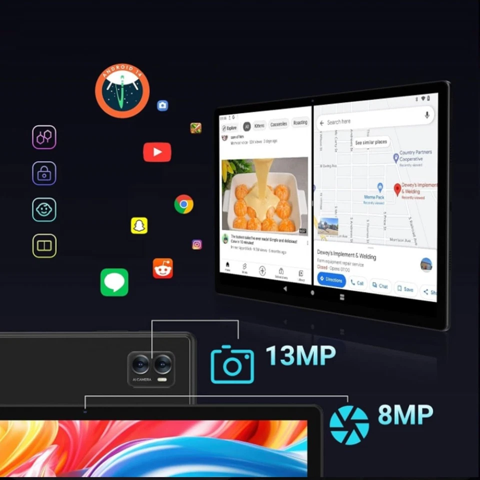 Tablet FASTWD L361 14 Zoll Android 14 5G WiFi ohne SIM Face ID 256GB 10580mAh - Bild 2 von 4