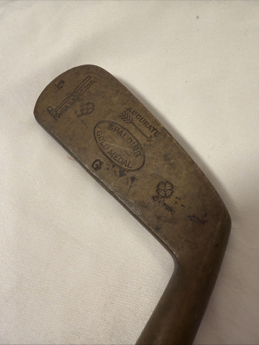SPALDING GOLD MEDAL パター ヴィンテージ Spalding Gold Medal Golf Mid Iron RH with Hickory Wooden Shaft