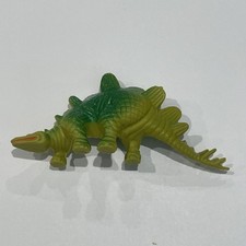 Plastic Toy Vintage Stegosaurus Made In China Green Yellow