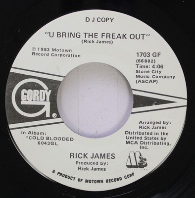 Soul Promo Nm! 45 Rick James - U Bring The Freak Out / U Bring The Freak Out On