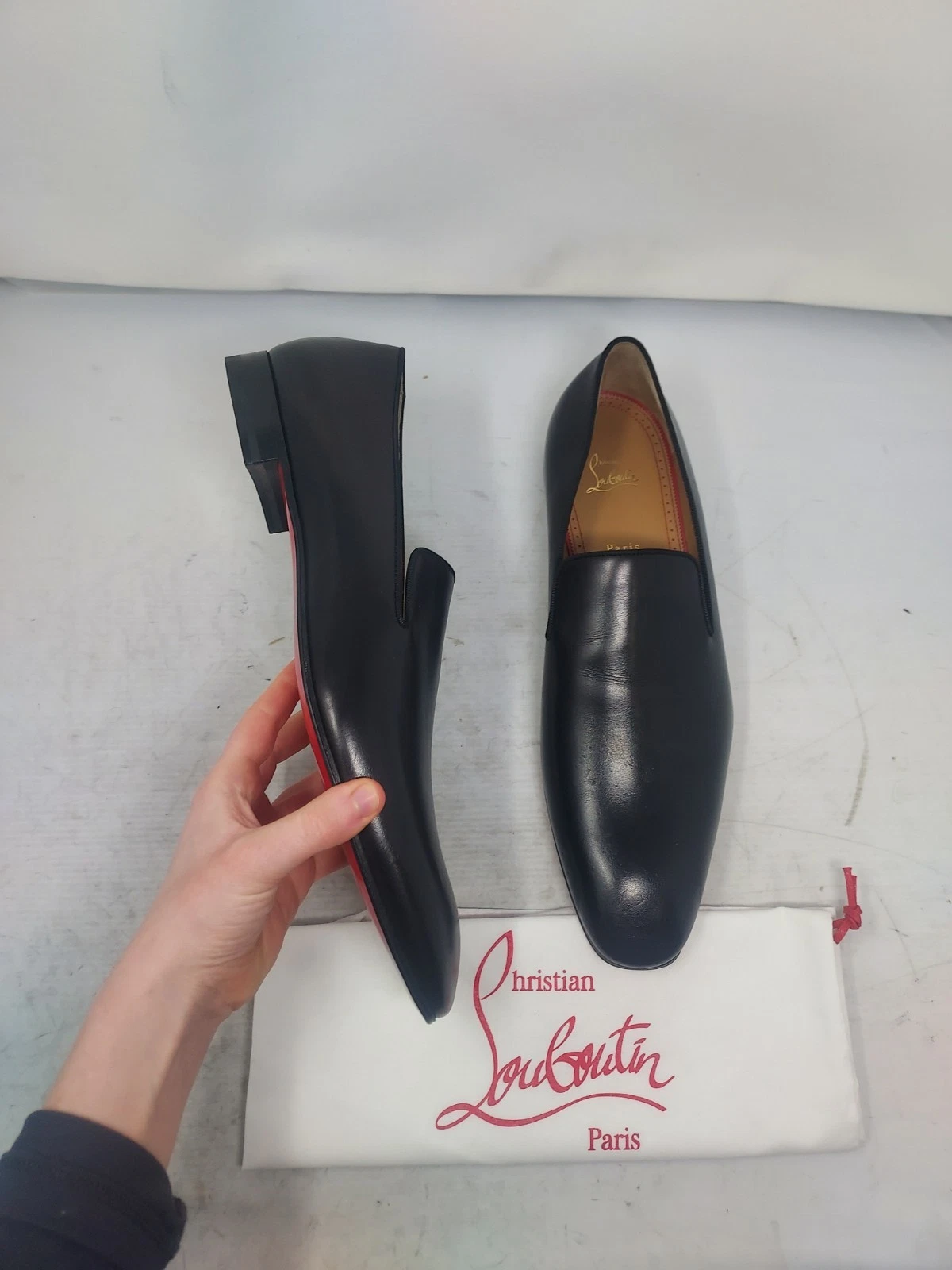 Christian Louboutin — Christian Louboutin EU 48 US 15 NEW MENS Dandelion Black Leather Loafer Shoe