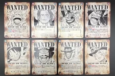 One Piece Card Wanted Card Complete set of 8 Japanese NM