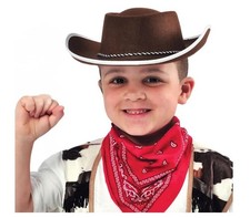 Brown Cowboy Cowgirl Hat - Costume Accessory - Child Size
