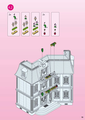 Lot De 4 Petits Rideaux Blancs Playmobil - Pour Maison Ou Ville, Pièces Détachées D'occasion