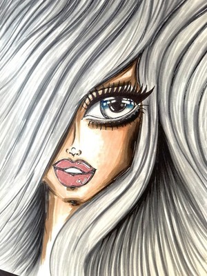 Contemporary Pop Art  Alice Candy  |Lowbrow |Original Drawing | Wall Art