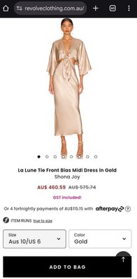 knee length dresses for ladies Shona Joy La Lune Tie Front Bias Midi Dress in Cream – Coco & Lola main image 0