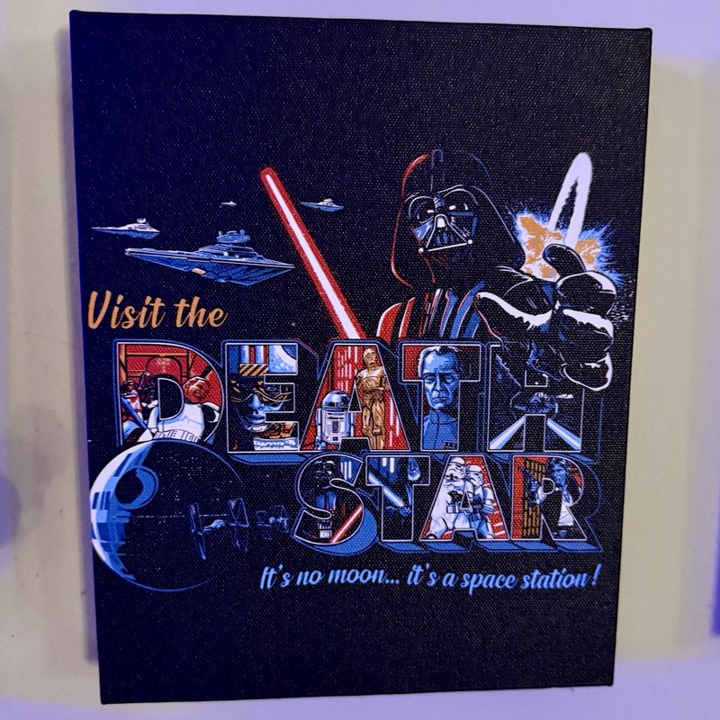 Star Wars IV Darth Vader Death Star Print Science Fiction Art (12”x8”) 
