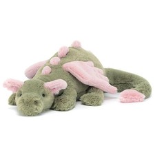 Jellycat Malachy Dragon Stuffed Animals  Plush Doll Green 19.5" Polyester Gift