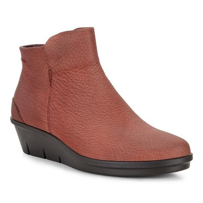 ecco Womens Skyler Wedge Booties in Brown ~ Size 7