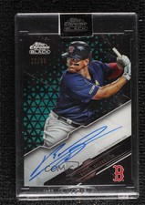 2020 Topps Chrome Black Green Refractor 22/99 Rafael Devers #CBA-RD Auto nf5
