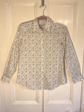 James Meade Shirt, Size 10. Pretty Sprig Printed Cotton Classic Button Up.