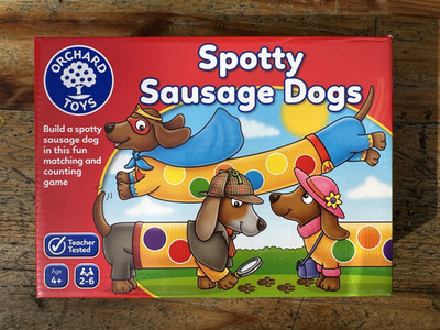 Orchard Toys Spotty Sausage Hunde Spaß Zählen und passendes Spiel 4+ Brandneu 