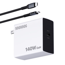 140W Charger PD 3.1 Fast Charging USB-C Wall Adapter for Laptop Phone GaN