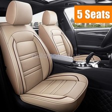For Volvo Xc90 Xc40 Xc60 Xc70 Car 5-sits Seat Cover Faux Leather Protector Tan