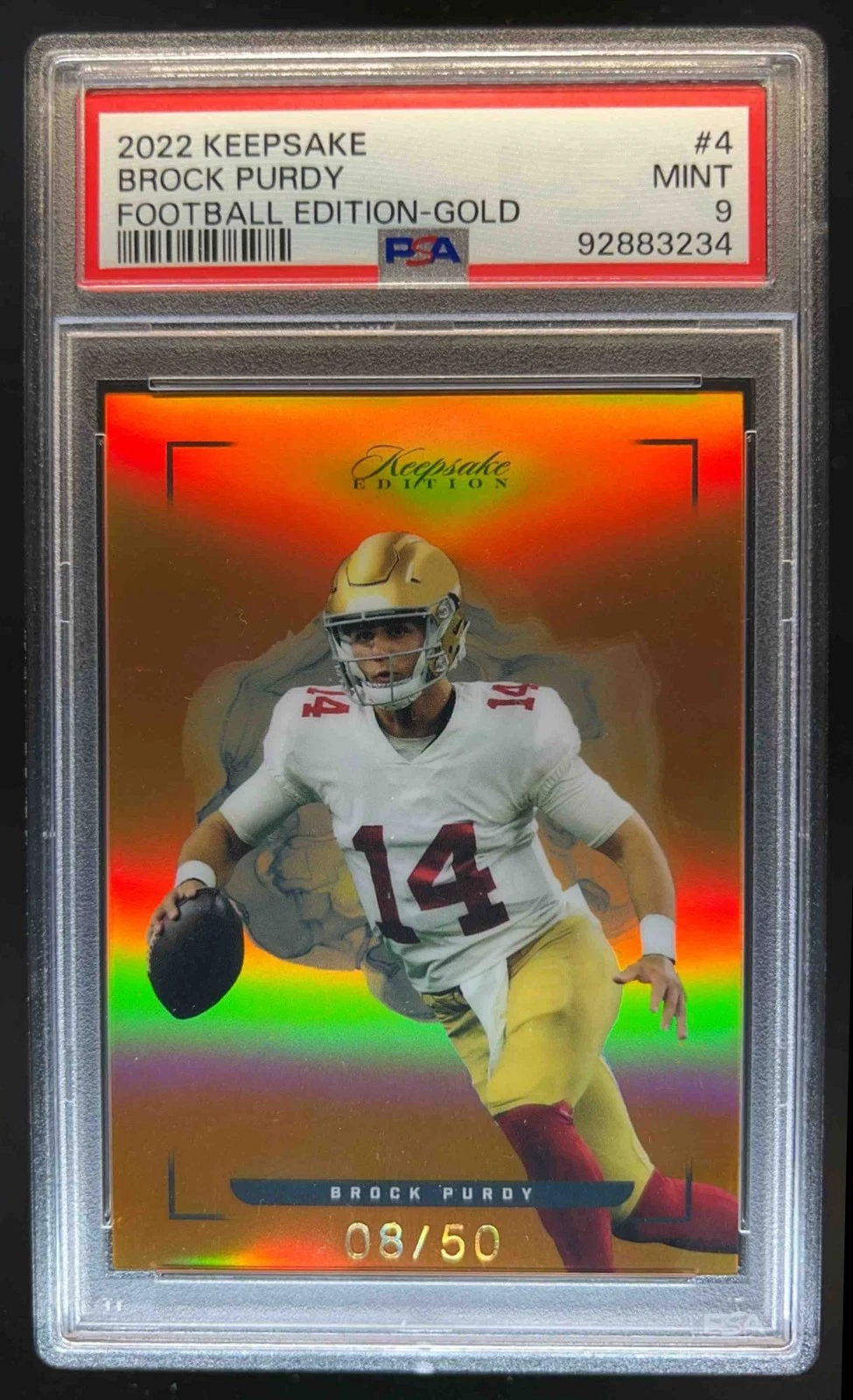 Brock Purdy Super Keepsake Football Edition #4 Gold