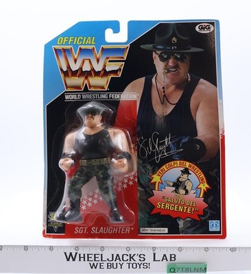 限定　レア　WWE WWF サージェントスローターSgt. Slaughter Sgt. Slaughter FRENCH WWF Wrestling 1991 Hasbro Action NEW MOSC