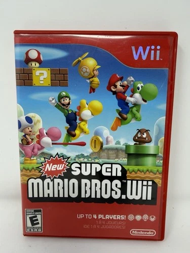 New Super Mario Bros. Wii Nintendo Wii (2009) Complete with Manual CIB