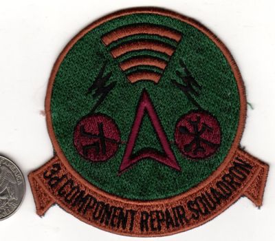 Subdued US Air Force Squadron Patch 3d Component Repair Squadron