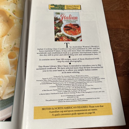 WOMENS WEEKLY MINI COOKBOOK~BEST OF ITALIAN COOKING COOKBOOK~60 RECIPES (R2.4) - Picture 3 of 8