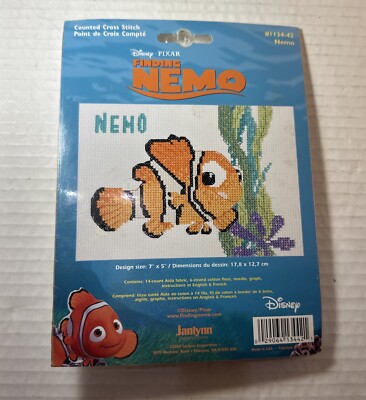 Counted Cross Stitch Kit Finding Nemo New 2005 Disney Sealed
