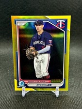 2024 Bowman - Chrome Prospects Yellow Lunar Refractor #BCP-143 Brooks Lee /75