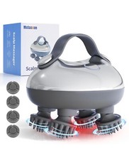 Portable Electric Scalp Massager, Rechargeable IPX7 Waterproof Heated Scalp M...