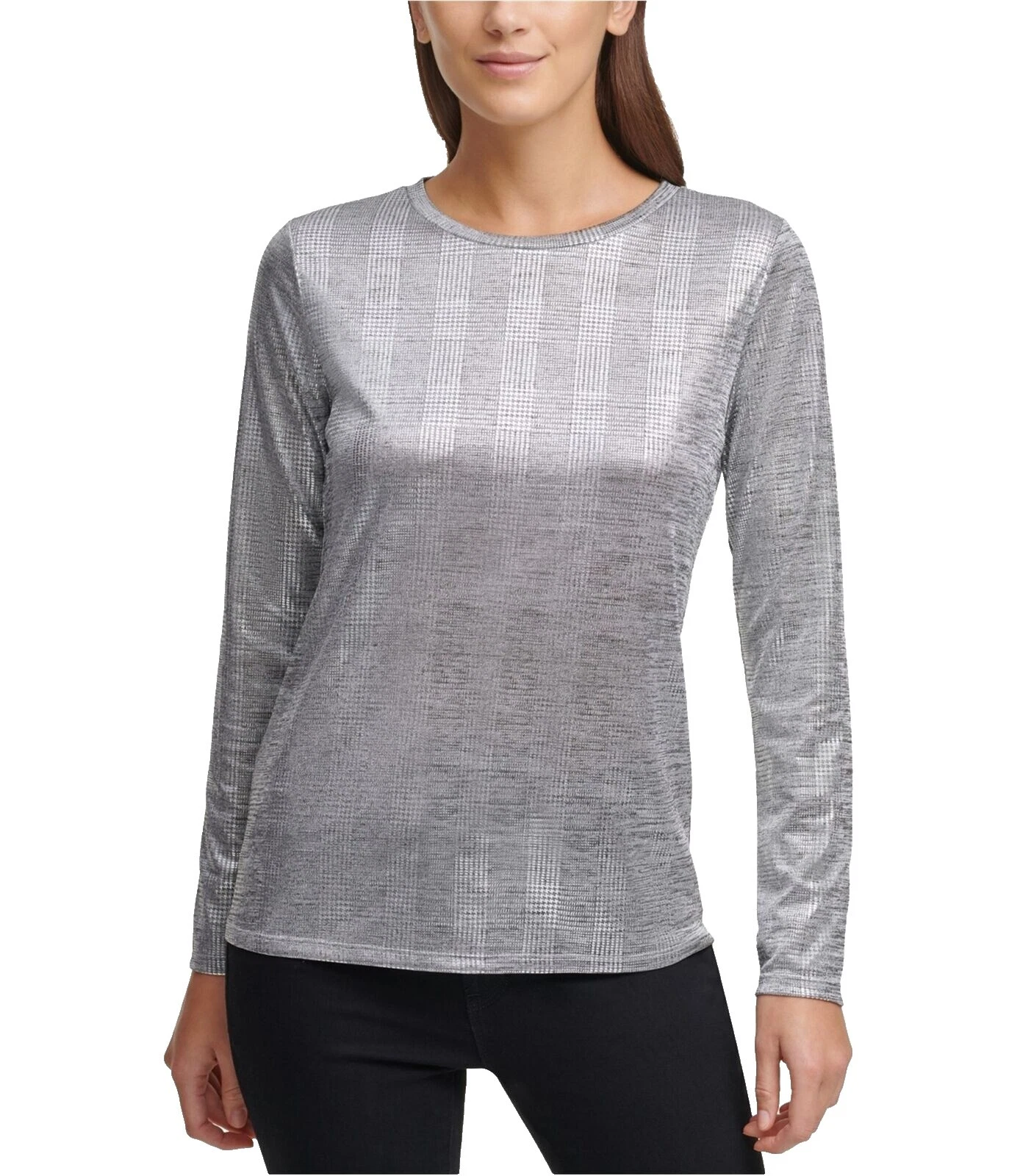 DKNY Plaid Casual Tops for Women
