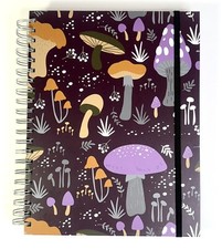 NEW MUSHROOMS Hardcover Spiral Notebook Diary Journal Lined Fairycore Woodland