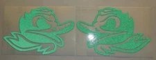 Oregon Ducks Combat Duck Decal Car Window Sticker Vinyl 6 X 4 Inches PAIR