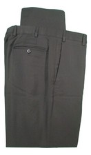 Zanella Todd Mens Black Flat Front Wool Dress Pants 34x32