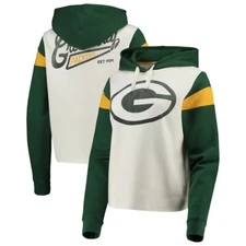 Junk Food Womens NFL Green Bay Packers Cropped Hoodie New 