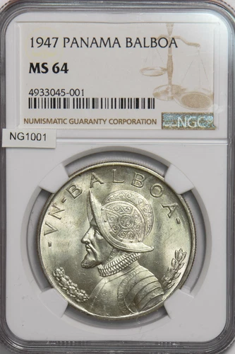Panama 1947 Balboa NGC MS64 NG1001 combine shipping