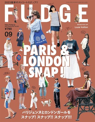 FUDGE September 2023 PARIS & LONDON SNAP! Japanese Women Fashion Magazine Used
